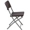 Emma and Oliver 6 Pack Rattan Plastic Folding Chair with Gray Frame